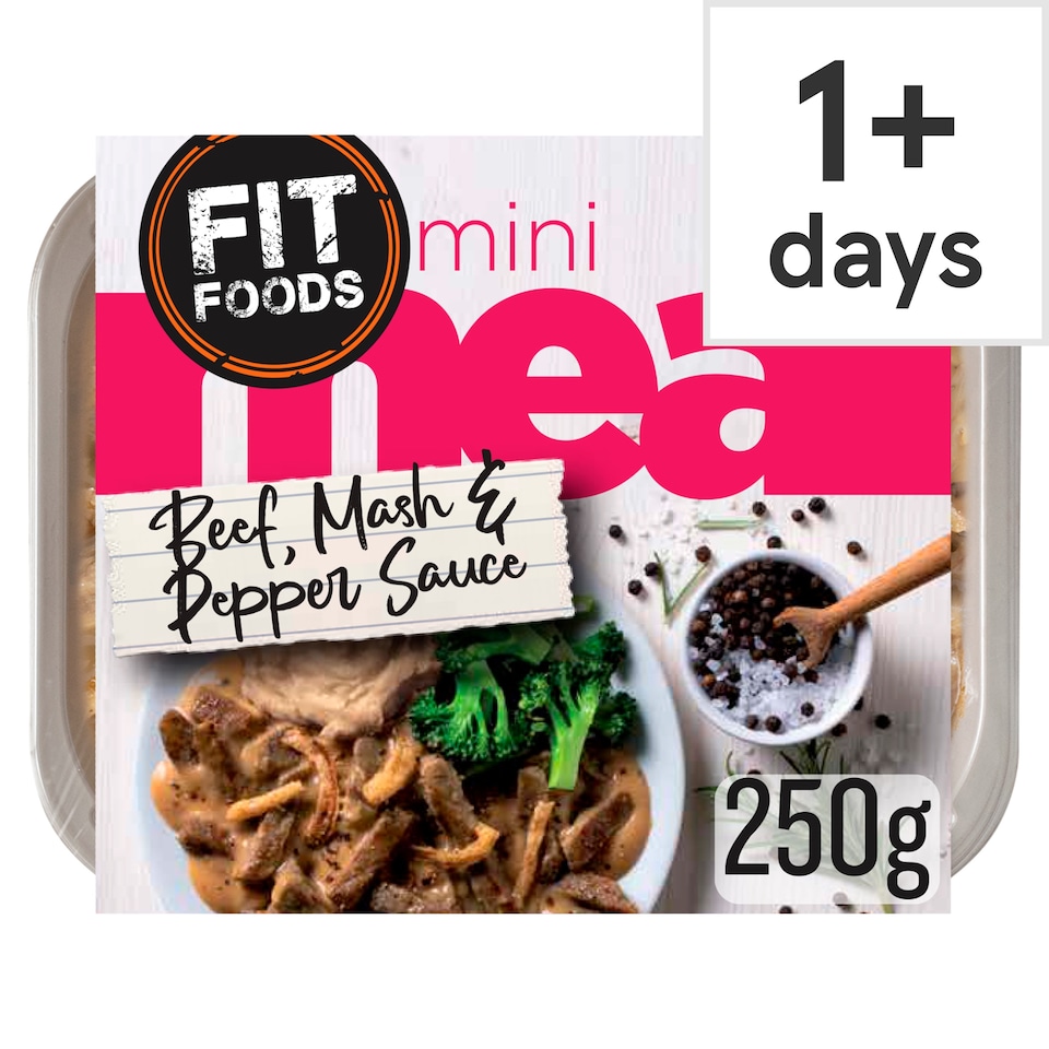 Fit Foods Mini Meal Beef, Mash & Pepper Sauce 250g