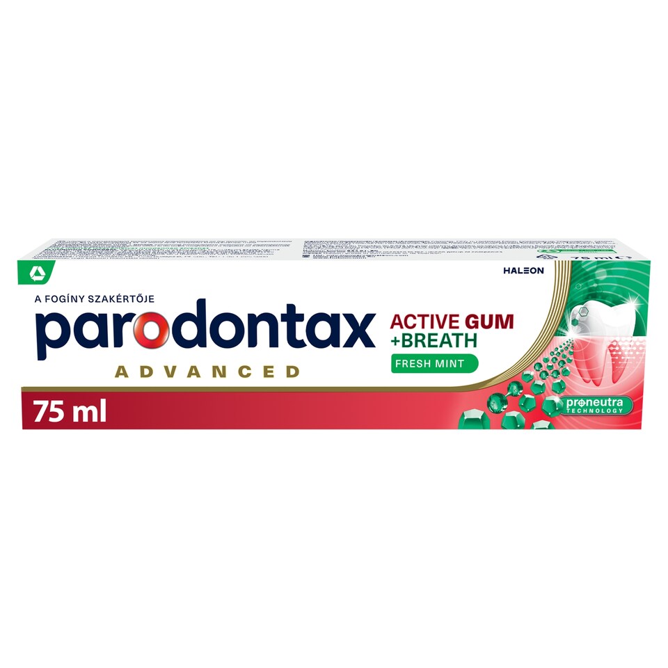 image 1 of Parodontax Advanced Active Gum + Breath Fresh Mint Fluoride Toothpaste 75 ml