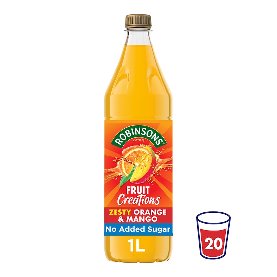 image 1 of Robinsons Fruit Creations Orange & Mango Squash 1L