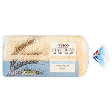 Tesco Stay Fresh White Medium Bread 800G