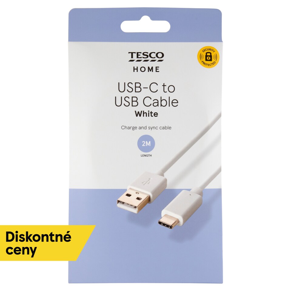 Tesco Home White kábel USB-C/USB 2 m