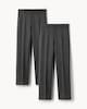 image 3 of F&F School Boys 2-Pack Regular Fit Longer Length Trousers in Grey