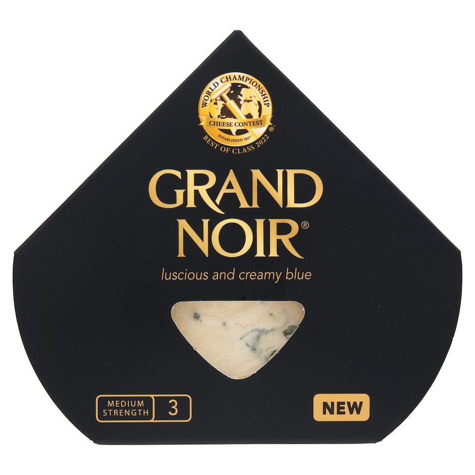 Grand Noir luscious and creamy blue cheese 3 Medium Strength 140g