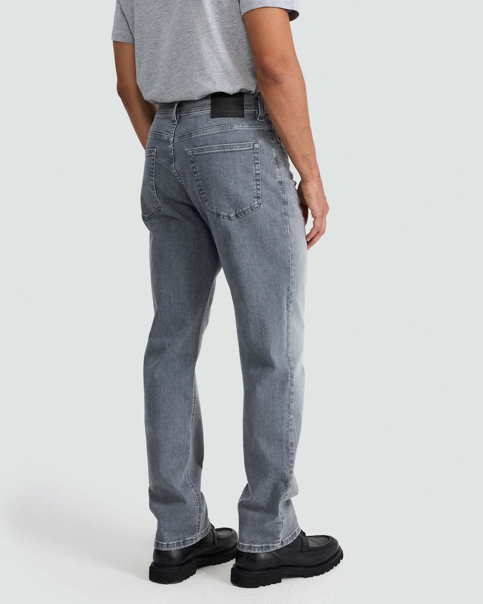 image 1 of F&F Cotton Rich Straight Leg Jeans in Grey