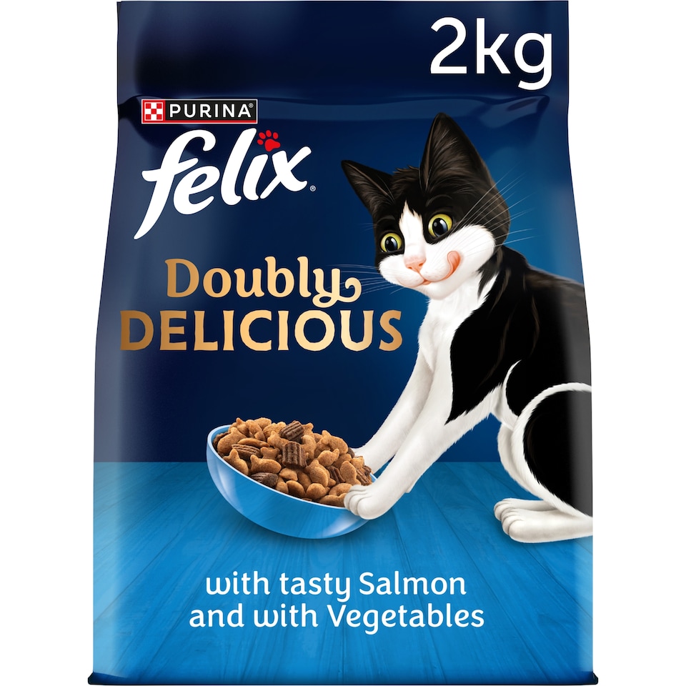 Felix Dry Doubly Delicious Salmon & Vegetables Cat Food 2kg
