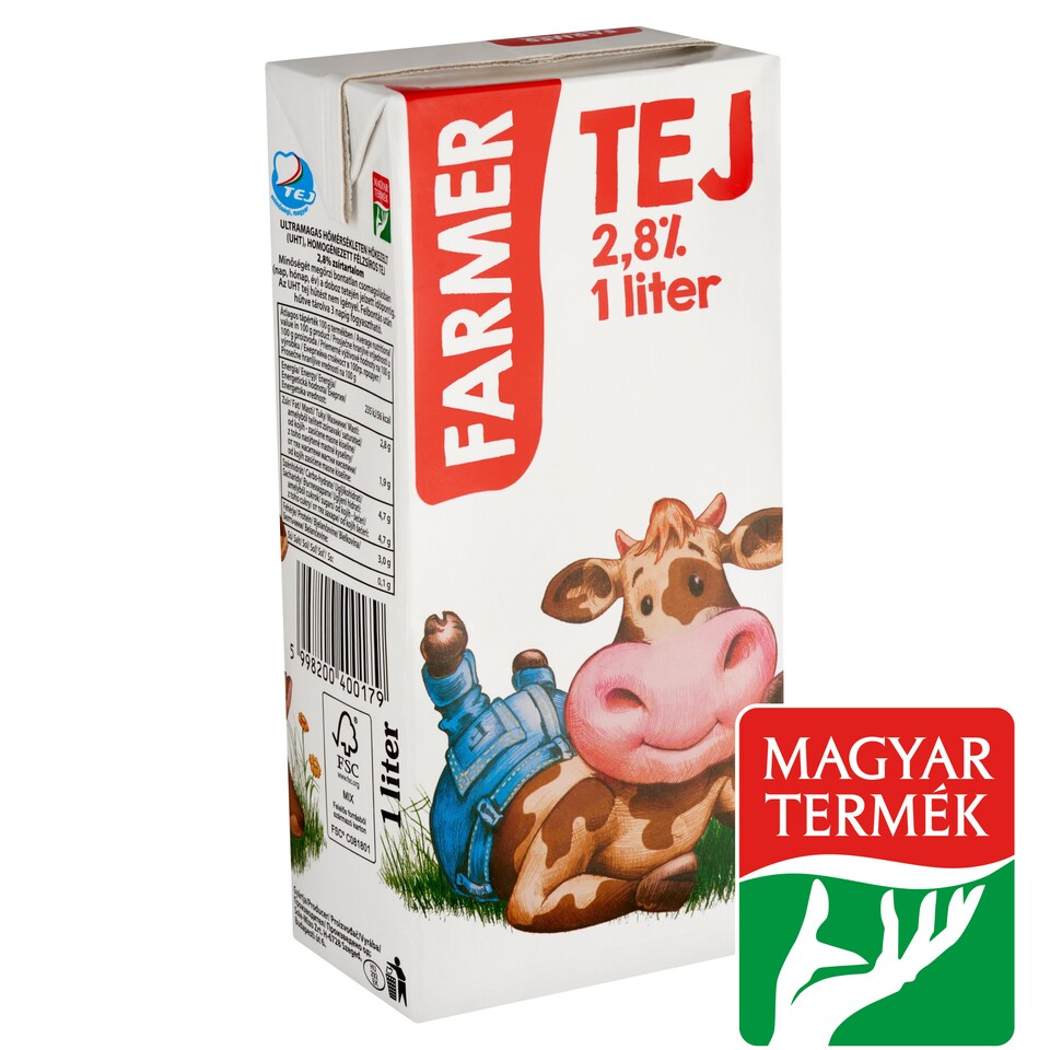 Farmer UHT félzsíros tej 2,8% 1 l