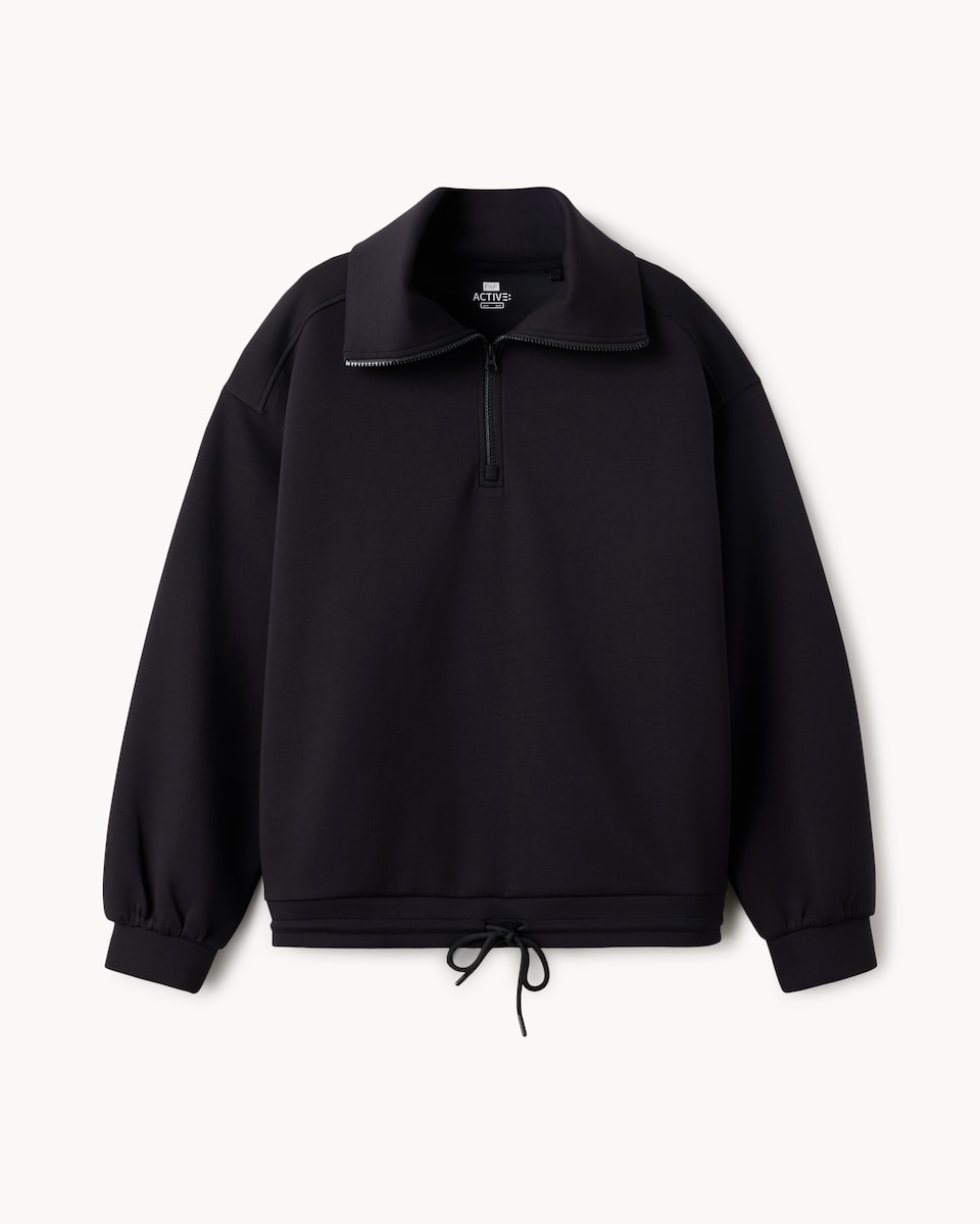 F&F Active AFTERCLASS Half Zip Sweatshirt in Black
