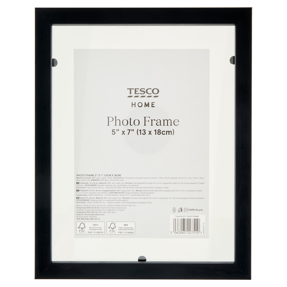 Tesco Home fekete képkeret 13 cm x 18 cm
