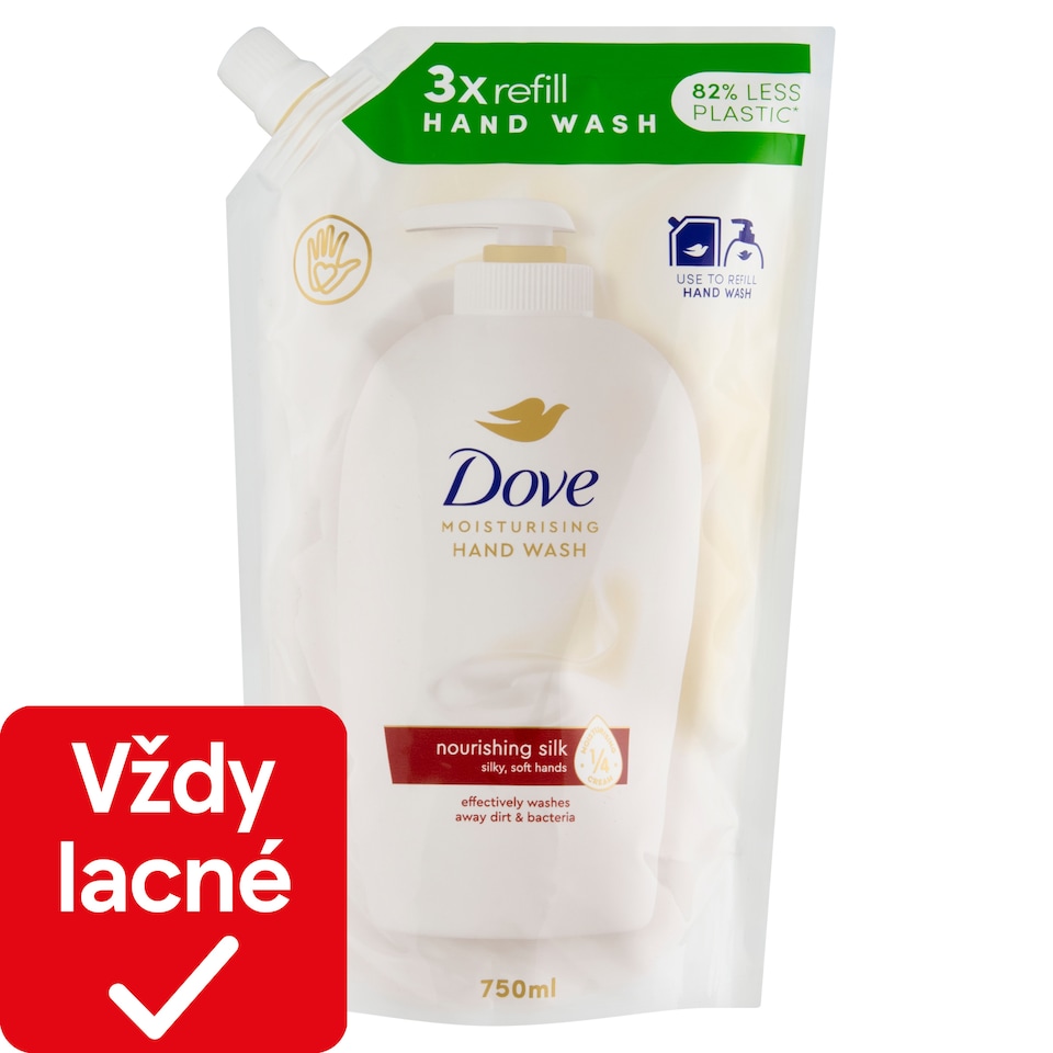 obrázok 1 z Dove Nourishing Silk Tekuté mydlo náhradná náplň 750 ml