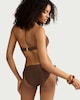 image 3 of F&F Textured Beaded Tie Side Bikini Bottoms in Brown