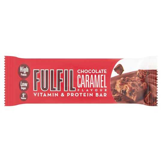 Fulfil Chocolate Caramel Vitamin & Protein Bar 40G Tesco Groceries