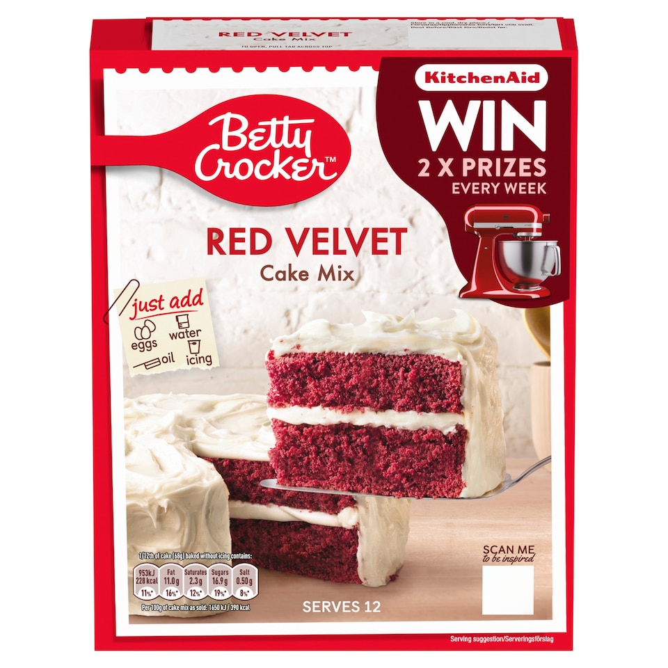 image 1 of Betty Crocker Cake Mix - Red Velvet 425g