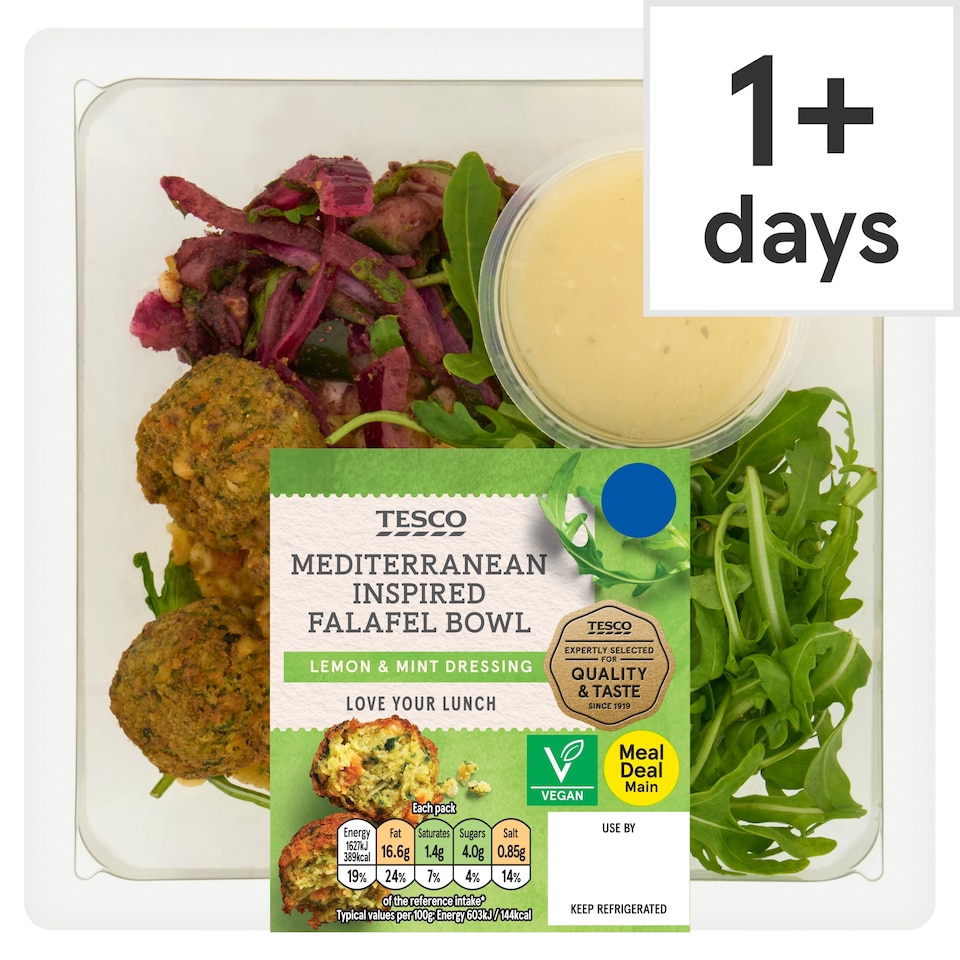 Tesco Mediterranean Inspired Falafel Bowl 270g