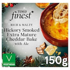 Tesco Finest Hickory Smoked Extra Mature Cheddar Bake With Ale 150G