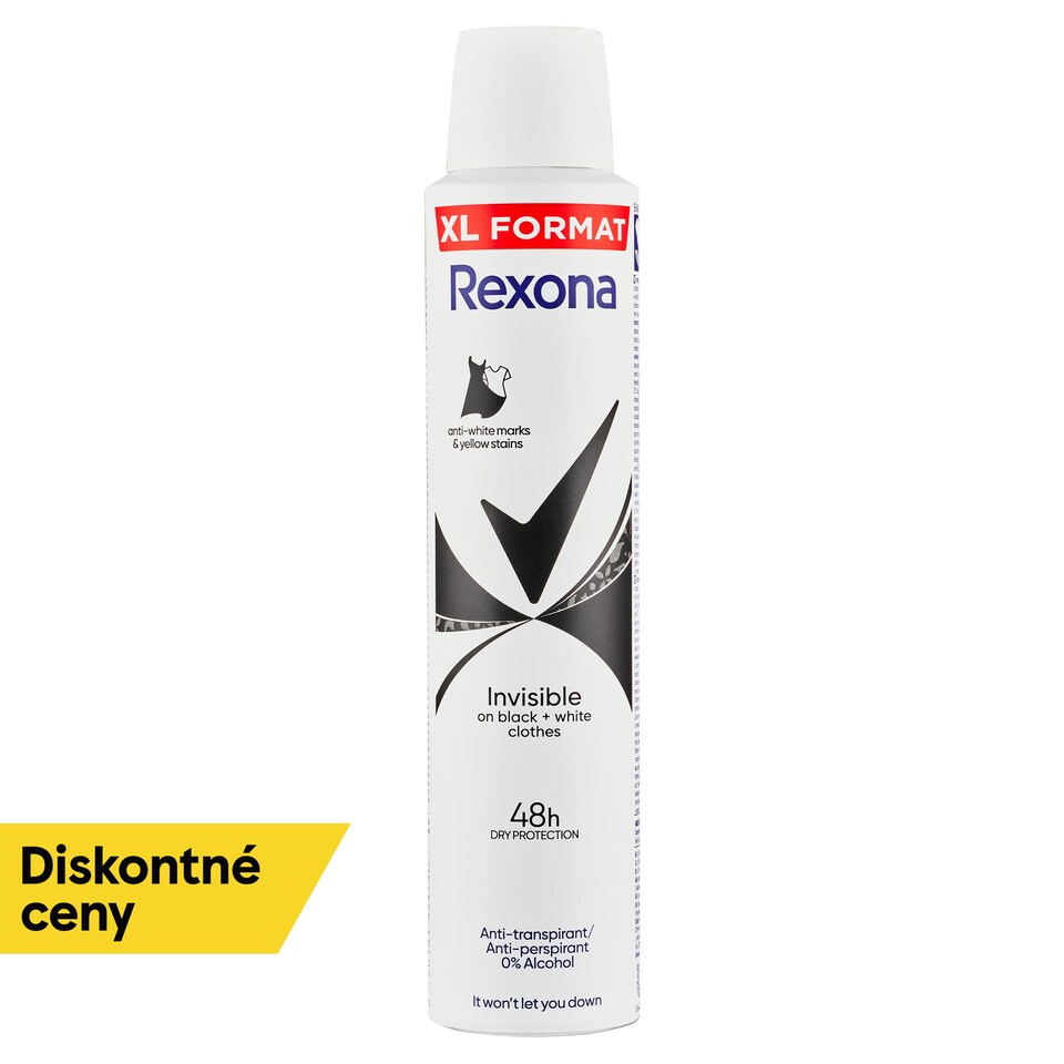 image 1 of Rexona Invisible Black & White Antiperspirant Spray 200 ml