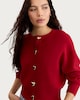 image 2 of F&F Heart Button Long Sleeved Cardigan in Red