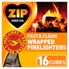 Zip 16 Fast & Clean Wrapped Firelighters