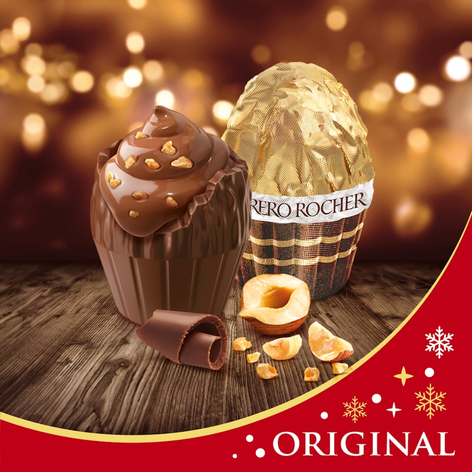 image 1 of Ferrero Rocher Golden Winter Moments Milk Chocolate & Hazelnut 90g