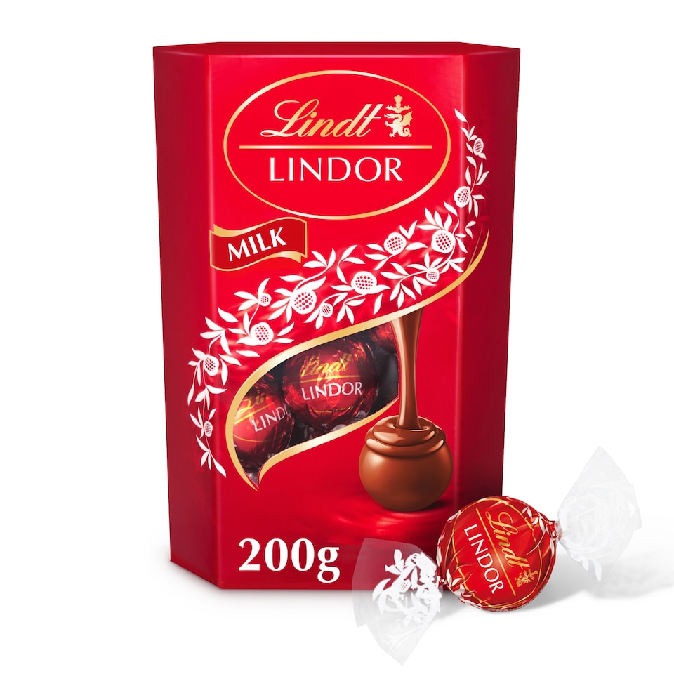 image 1 of Lindt Lindor Milk Chocolate Truffles Box 200g