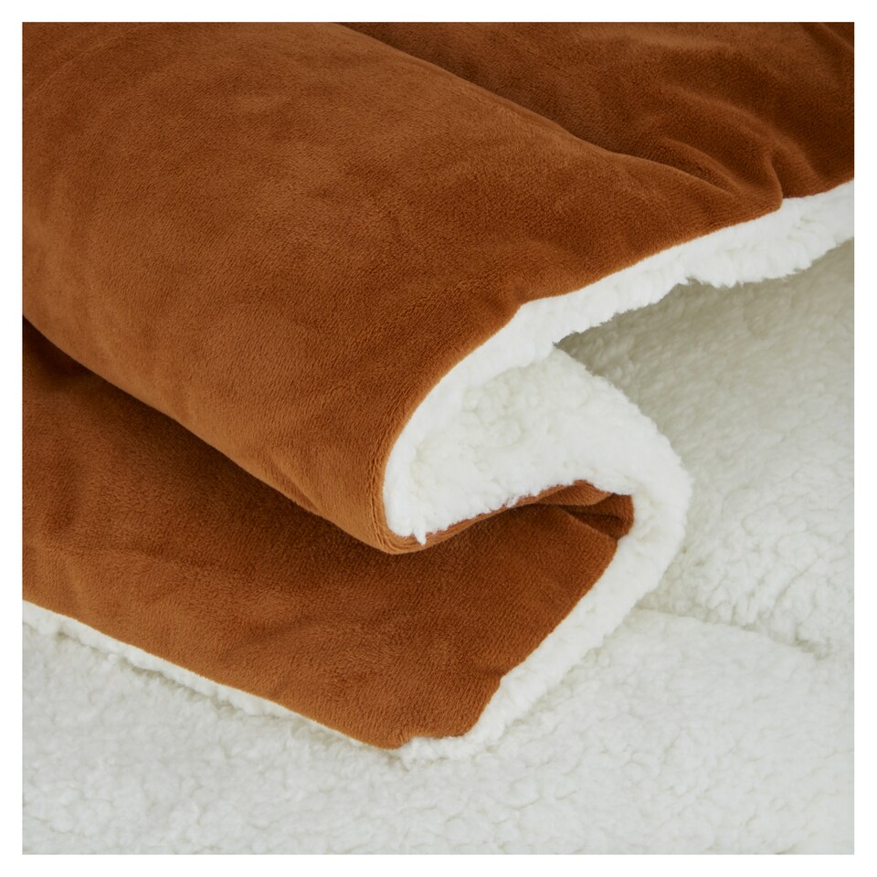 image 1 of F&F Home Ginger Sherpa Velvet Throw