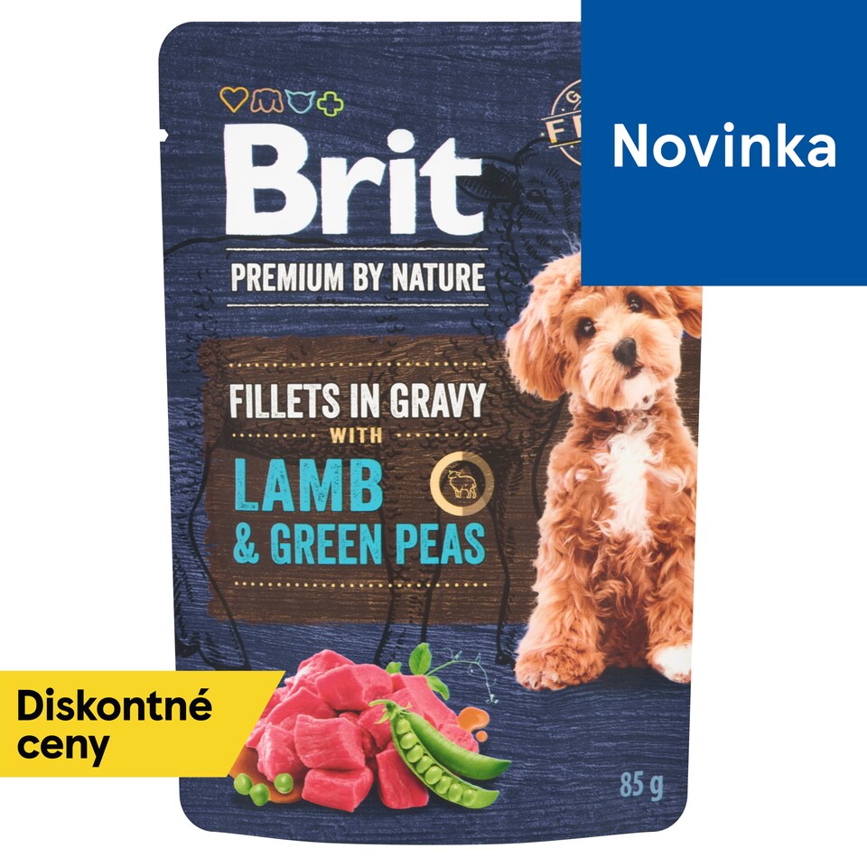 obrázok 1 z Brit Premium by Nature Lamb & Green Peas kompletné prémiové mokré krmivo pre dospelých psov 85 g