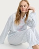 image 1 of F&F Stripe Print Pyjama Set in Multi Blue