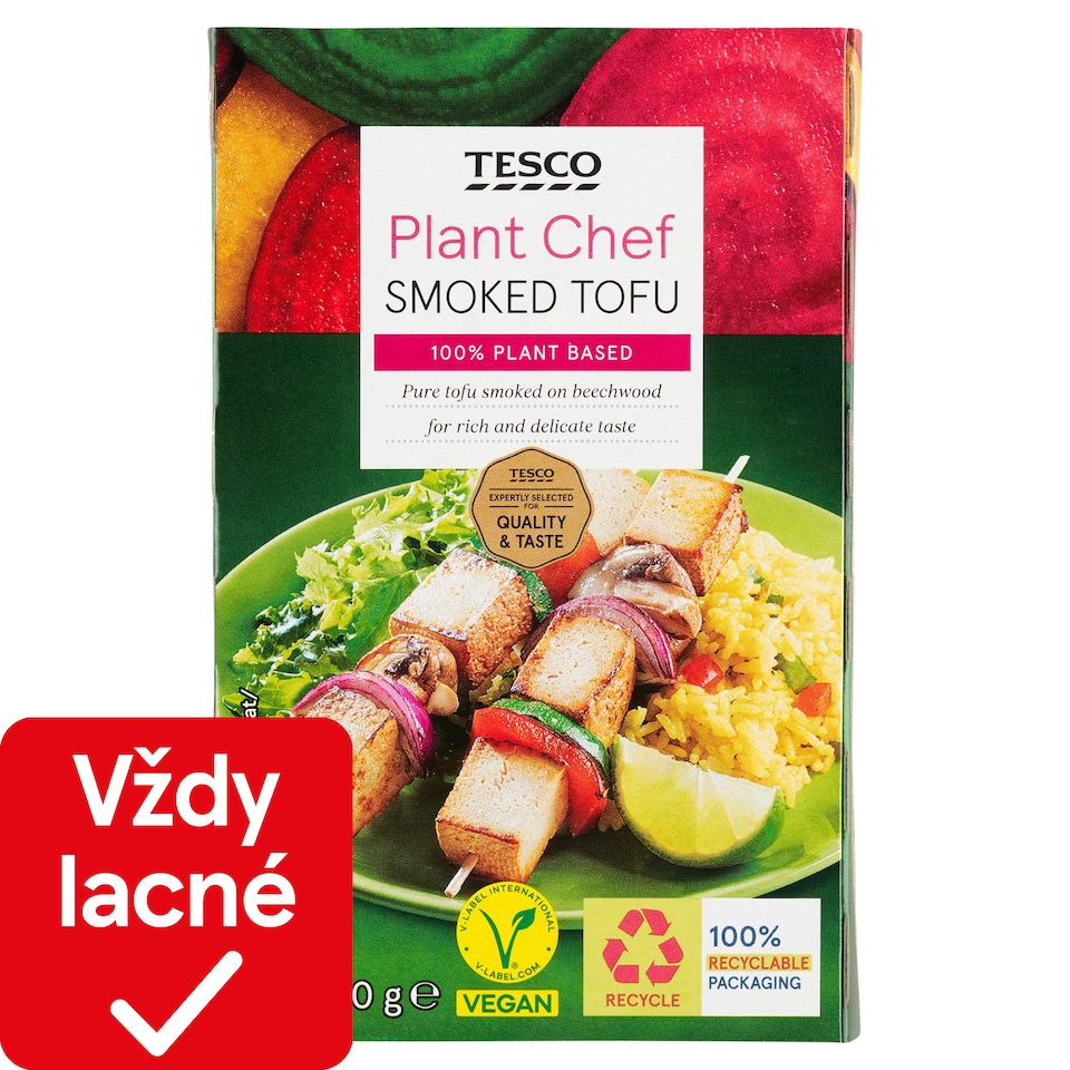 Tesco Plant Chef Tofu údené dymom z bukového dreva 180 g