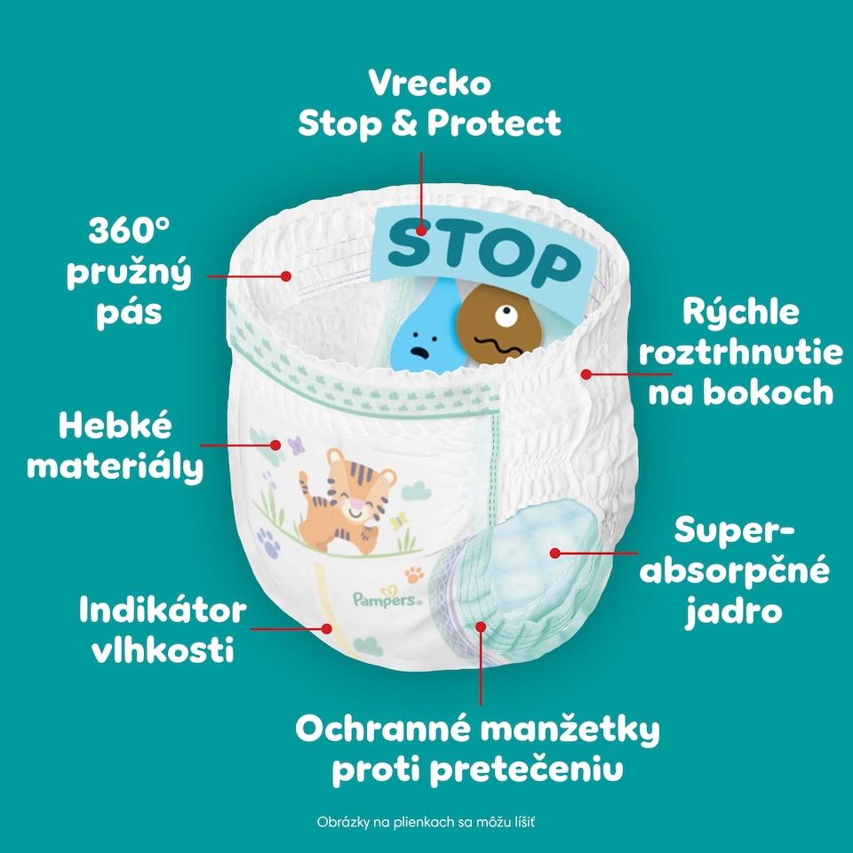 obrázok 1 z Pampers Active Baby Plienkové Nohavičky Veľkosť 5, 96 Plienok, 11kg-17kg