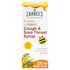 Zarbee's 2+ Years Sore Throat & Cough Syrup 200Ml