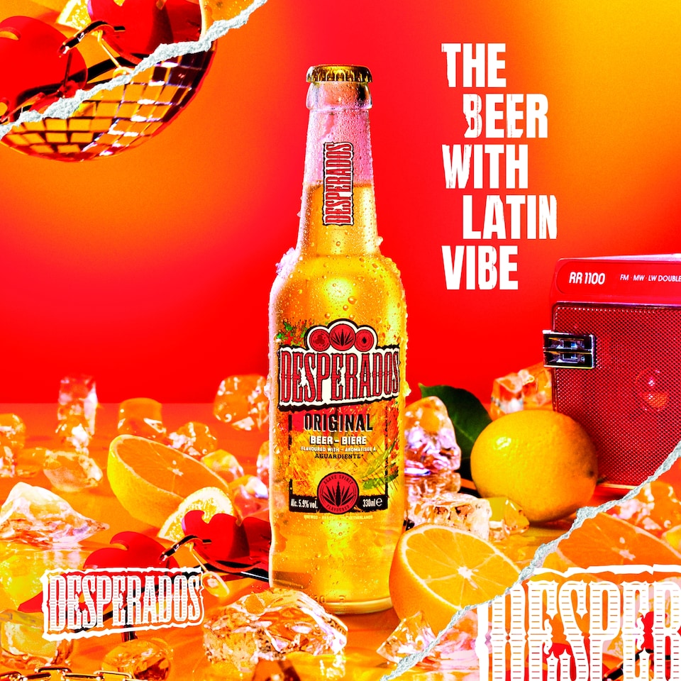 image 1 of Desperados Tequila Flavoured Lager Beer Bottle 650ml