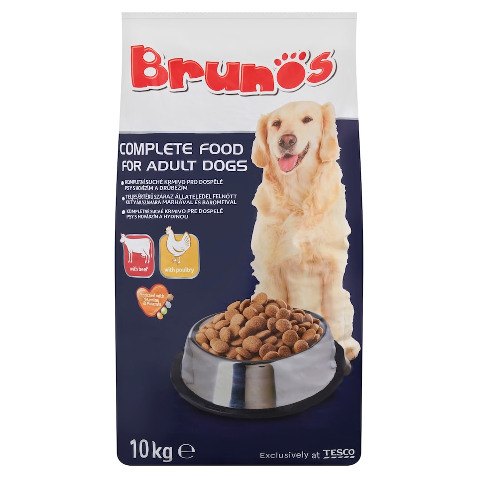 Brunos Complete Food for Adult Dogs with Beef and Poultry 10 kg