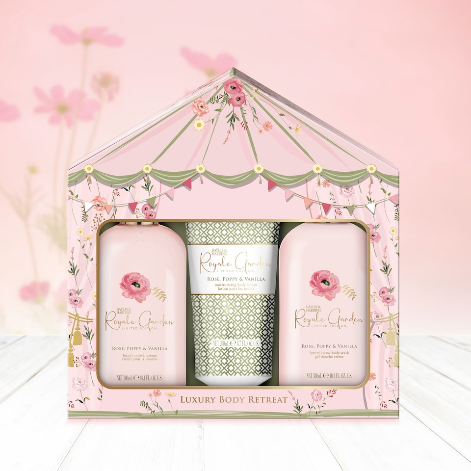 image 1 of Baylis & Harding Royale Garden Poppy & Vanilla Body Retreat Set