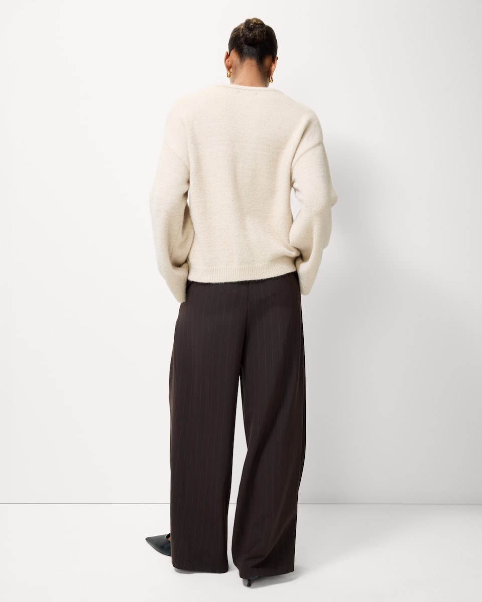 image 1 of F&F Brooch Knitted Jumper with Wool in Stone