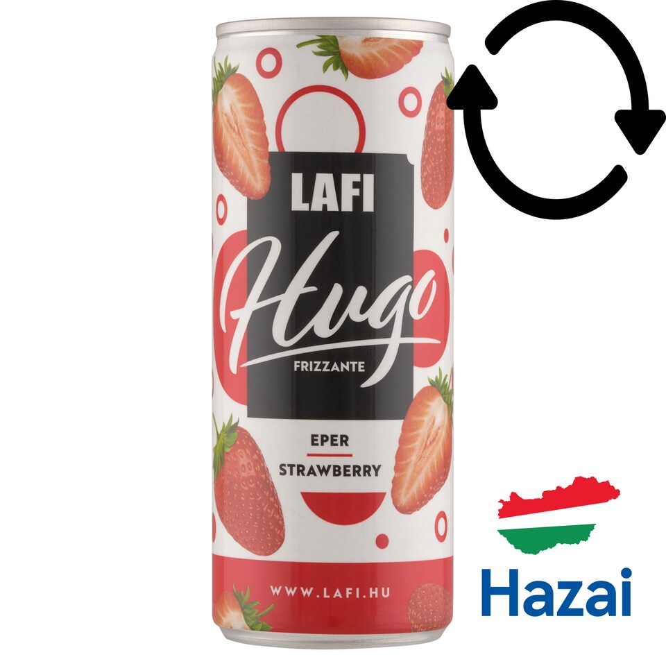 Lafi Hugo Frizzante eper ízű szénsavas boralapú koktél 7% 250 ml