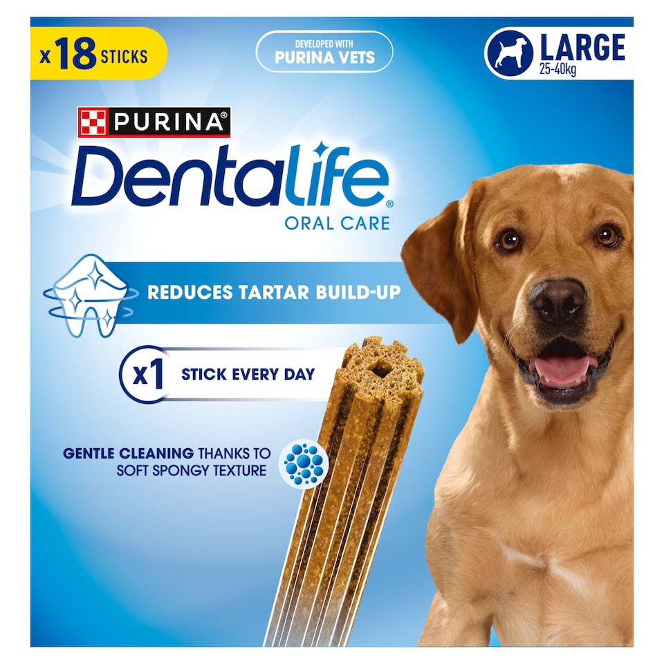 image 1 of DENTALIFE Large Dental Chicken Dog Chews 18 Sticks