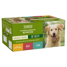 Tesco Adult Dog Food Mixed Selection in Jelly Cans 6x400g