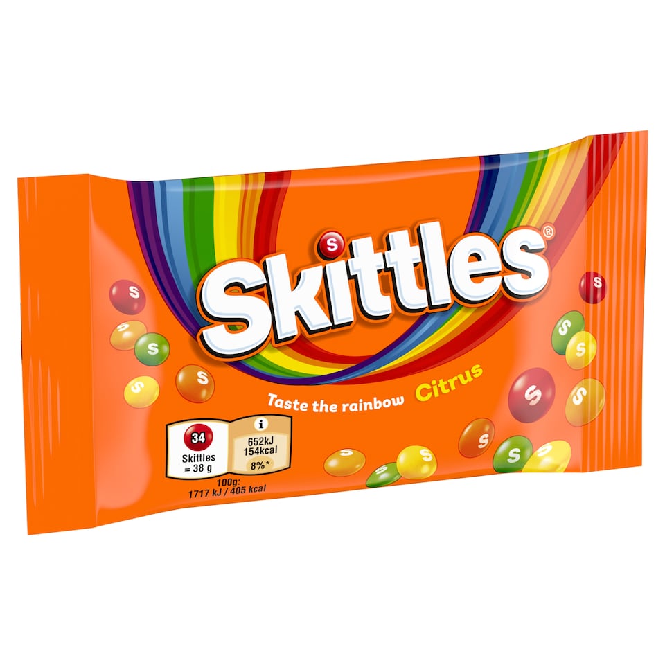 Obrázek 1 pro produkt Skittles Žvýkací bonbóny v křupavé cukrové krustě s příchutí citrusového ovoce 38g