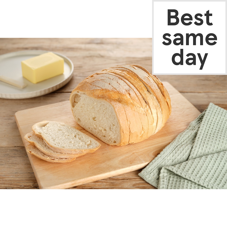 image 1 of Tesco White Crusty Cob Sliced