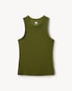 image 5 of F&F Cotton Rich Ribbed Vest in Olive