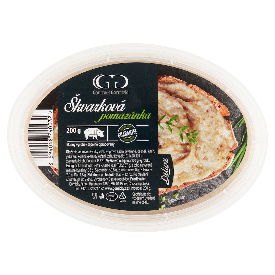 Obrázek 1 pro produkt Gourmet Gornitzki Škvarková pomazánka 200g