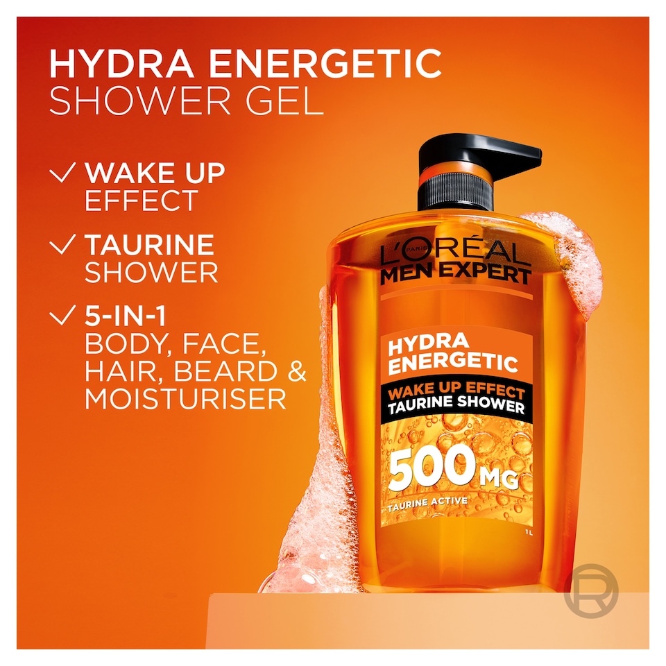 image 1 of L'Oreal Men Expert Hydra Energetic Shower Gel 1 Litre