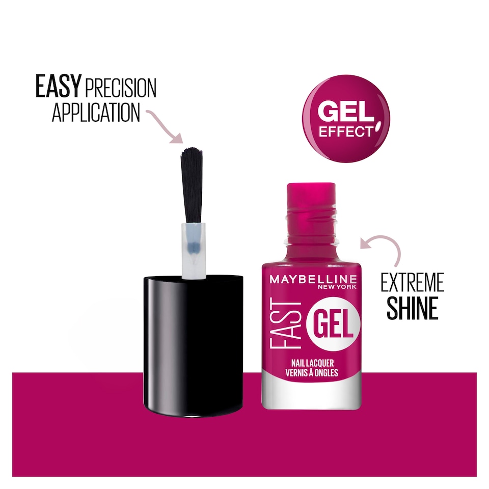 image 1 of Maybelline Fast Gel Nail Lacquer Fuschsia Ecstasy 6.7Ml