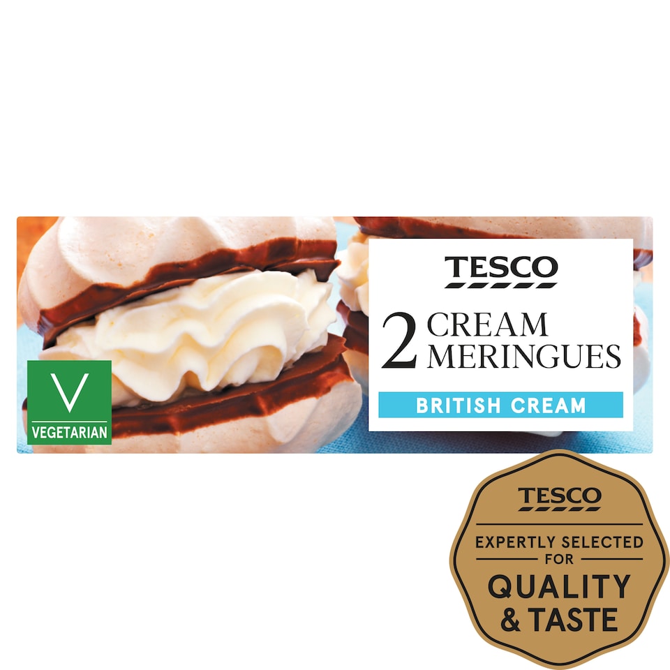 Tesco Fresh Cream Meringues 2 Pack