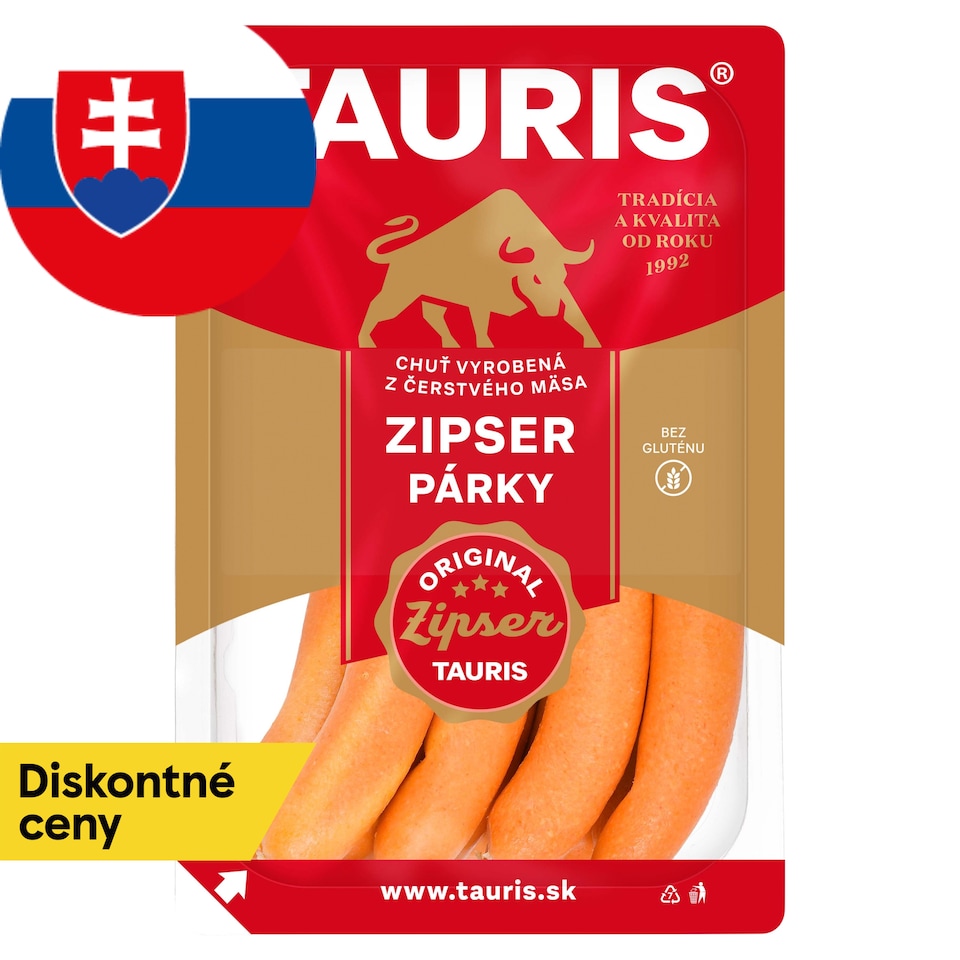 Tauris Zipser Sausages Original 500 g