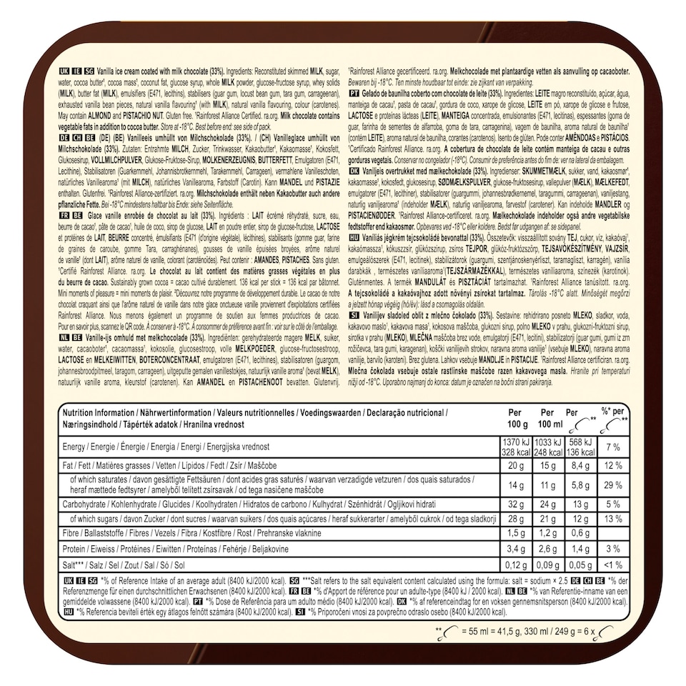 image 1 of Magnum Mini Classic Ice Cream Sticks 6x55ml