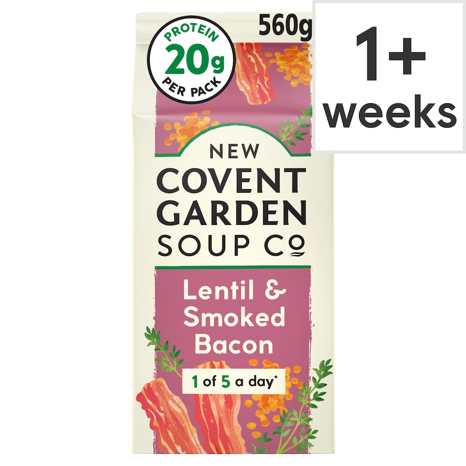 image 1 of New Covent Garden Lentil & Smoked Bacon Soup 560G