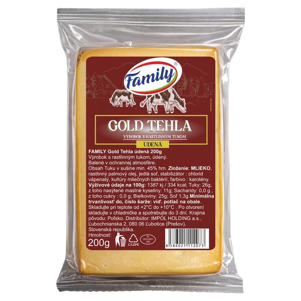 Family Gold Smoked Brick Cheese 200 g