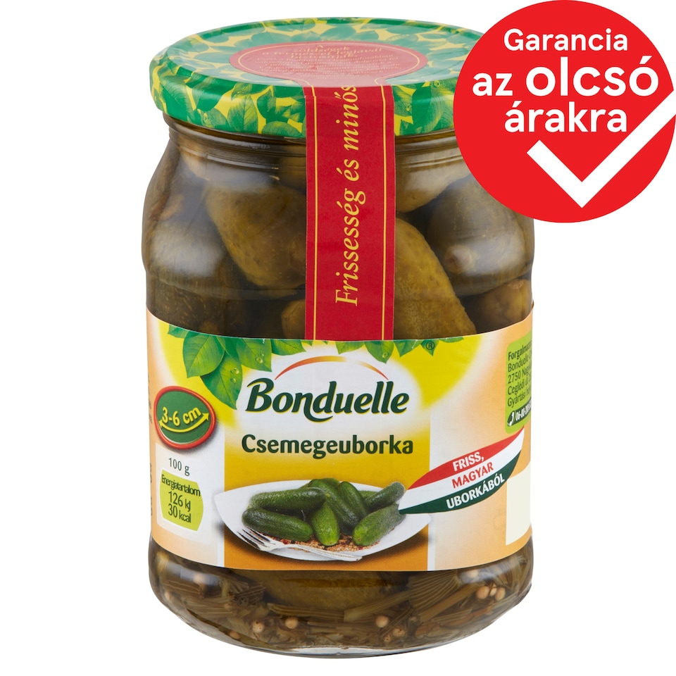 Bonduelle csemegeuborka 3-6 cm 550g