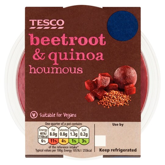Tesco Beetroot And Quinoa Houmous 182G Tesco Groceries