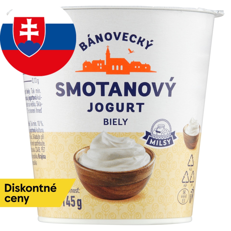 Milsy Bánovecký smotanový jogurt biely 145 g